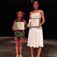 2013年第一届SCiPA青少年才藝競賽決賽中翁乔诗获第三名,翁艺真第一名